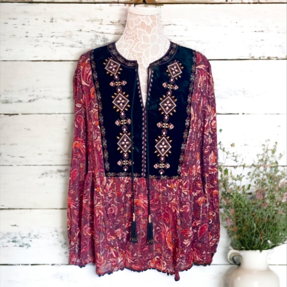 Anthropologie Glenda Lace Blouse by Daniel Rainn Size Large - Picture 8 of 12